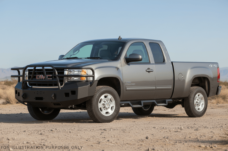 2007 GMC Sierra 2500HD Complete Protection Kit with tough Hammerhead bumpers and stylish Westin Automotive steps