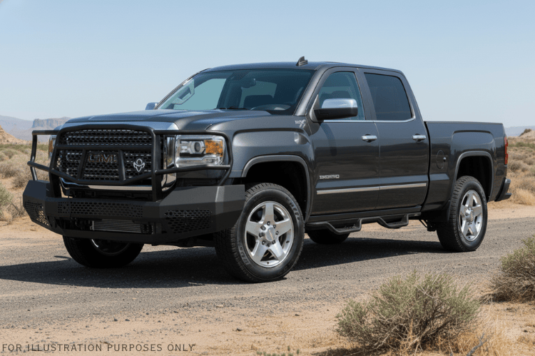 Rugged 2019 GMC Sierra 2500HD Complete Protection Kit featuring Ranch Hand protection and Westin Automotive step design