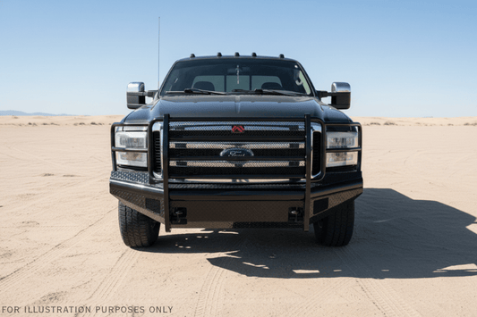 Rugged 2007 Ford F250 Super Duty armored with Fab Fours bumpers and Westin steps, built for any terrain