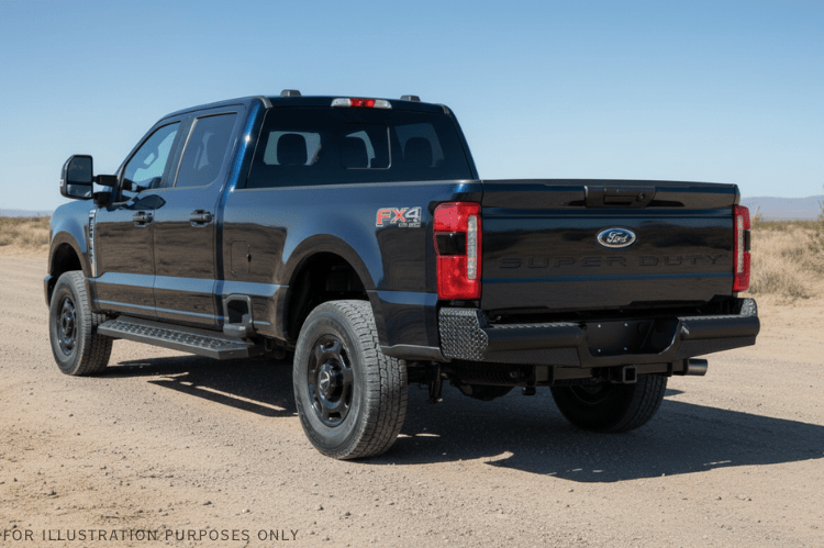 Work-ready 2023 Ford F250 Super Duty complete protection kit with Ranch Hand bumpers and Aries steps upgrade