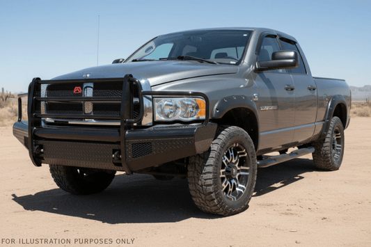 2005 Dodge Ram 2500 Complete Protection Kit featuring Fab Fours bumpers and Aries steps upgrade