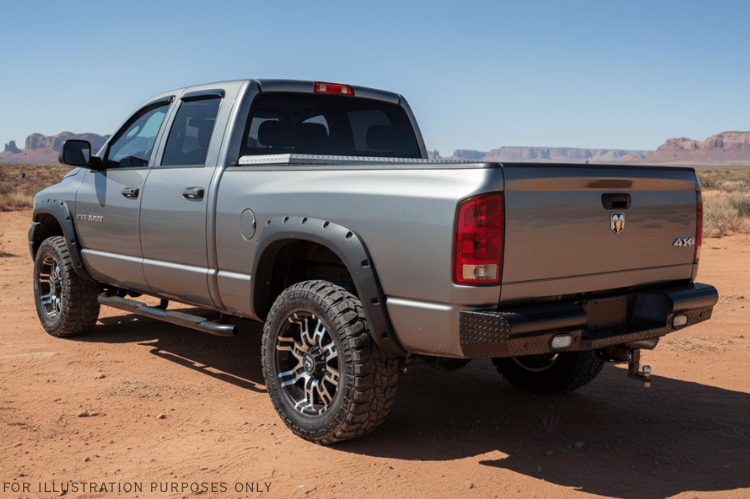 2005 Dodge Ram 2500 Complete Protection Kit featuring Fab Fours bumpers and Aries steps upgrade