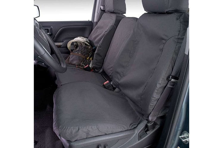 Covercraft SS3484PCGY 2019-2021 Dodge Ram 2500/3500 Polycotton SeatSaver Custom Front Seat Covers Grey