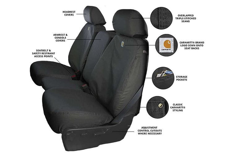 Covercraft SSC2412CAGY 2011-2016 Ford F250/F350/F450 Super Duty Brown Carhartt SeatSaver Custom Seat Covers