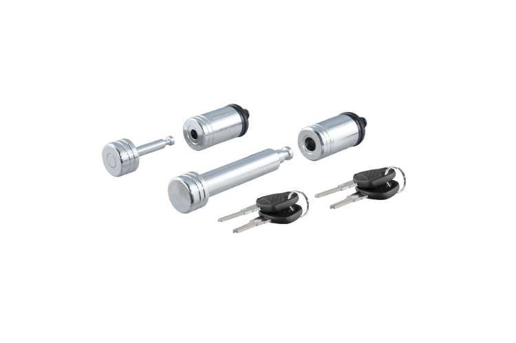 Curt Receiver Lock 23526, a durable trailer hitch lock and hitch receiver lock designed to secure your trailer and prevent theft during towing.