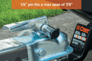 Curt Receiver Lock 23526, a durable trailer hitch lock and hitch receiver lock designed to secure your trailer and prevent theft during towing.