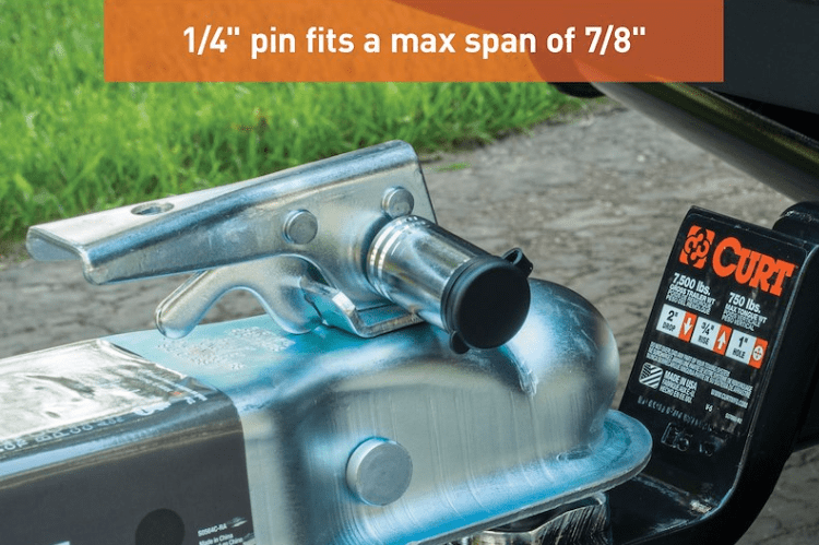 Curt Receiver Lock 23526, a durable trailer hitch lock and hitch receiver lock designed to secure your trailer and prevent theft during towing.