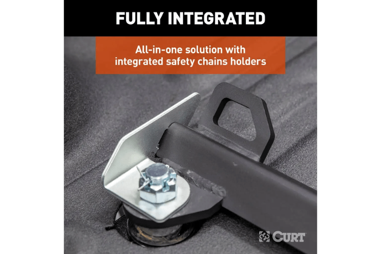 CURT OEM Puck System Gooseneck Ball 60663 with 4-inch offset for 2013-2016 Ford F450 Super Duty, designed for secure, reliable, and heavy-duty towing performance