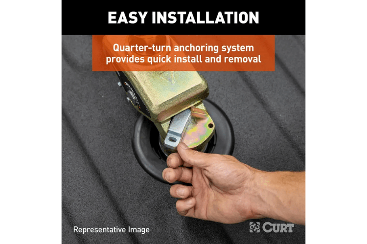 Reliable CURT Puck System Gooseneck Ball 60663 with 4-inch offset, designed for 2013-2024 Ram 2500/3500 HD to handle demanding towing needs with confidence