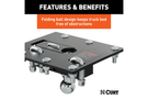 CURT folding ball gooseneck hitch 61052 for 2011-2019 Chevy Silverado 2500 and 3500 HD trucks, a durable over-bed towing solution