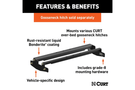 CURT over-bed gooseneck installation bracket 61301 for 2011-2025 Chevy Silverado 2500/3500 HD, durable and secure gooseneck mounting solution for stable towing
