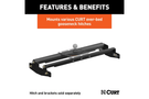 CURT over-bed gooseneck installation bracket 61301 for 2011-2025 GMC Sierra 2500/3500 HD, durable and secure gooseneck mounting solution for stable towing performance