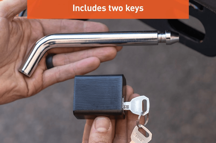 Curt Receiver Lock 23021, a durable trailer hitch lock and hitch receiver lock designed to secure your trailer and prevent theft during towing.