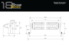 Diode Dynamics Stage Series light bar DD5030 creates a creative, bright combo path for this sleek 18-inch truck assembly