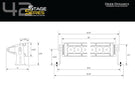Amber light bar DD5056 by Diode Dynamics provides a creative, warm glow for this 42-inch professional off-road truck mount 