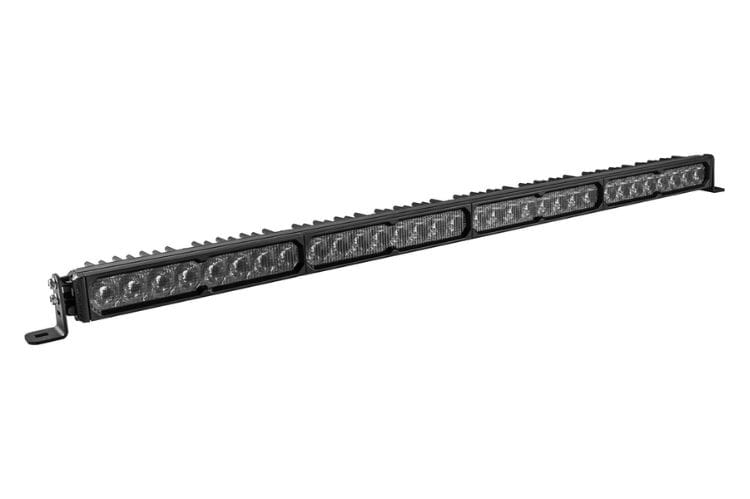 Best LED light bar DD8378 by Diode Dynamics offers a creative white SAE driving beam flare for this custom off-road mount