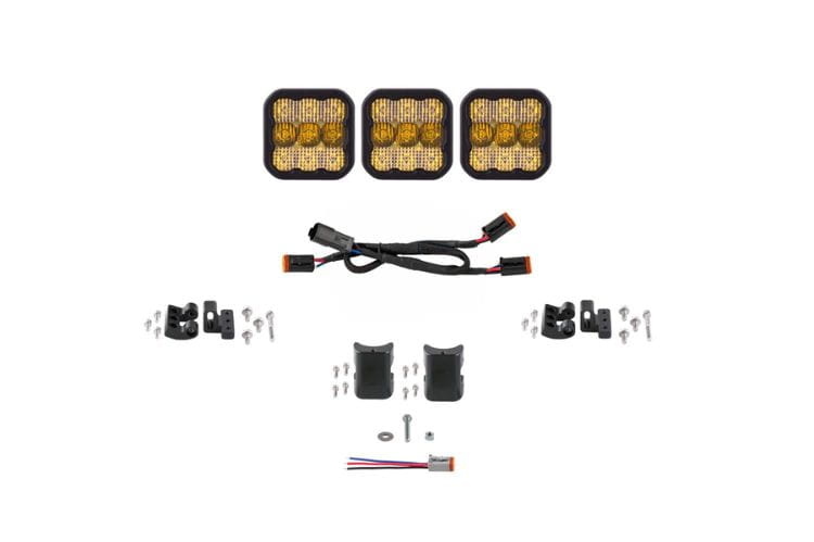 Off road light bar DD7239 from Diode Dynamics features a rugged 18.5" yellow combo beam for elite professional trail endurance