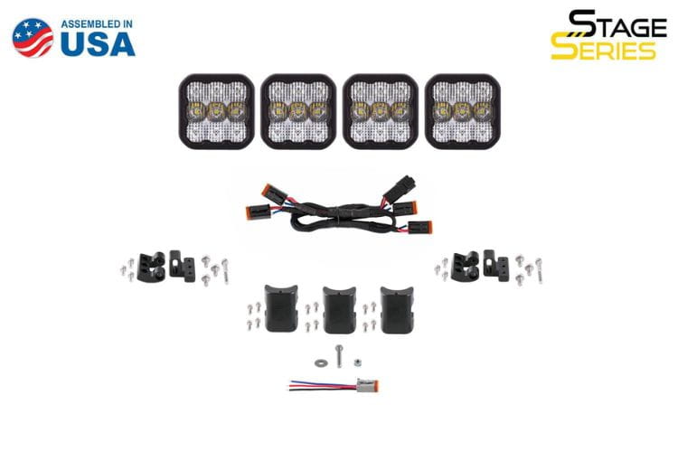 Linkable light bar DD7207 by Diode Dynamics offers an elite 25" yellow driving beam with four masterful SS5 LED Sport pods for rigs