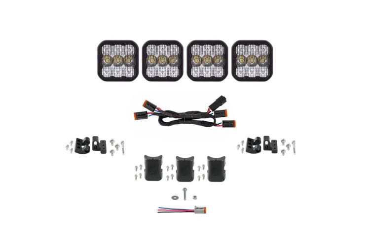 Linkable LED light bar DD7240 by Diode Dynamics provides a rugged 25" white combo beam for elite professional trail-piercing power