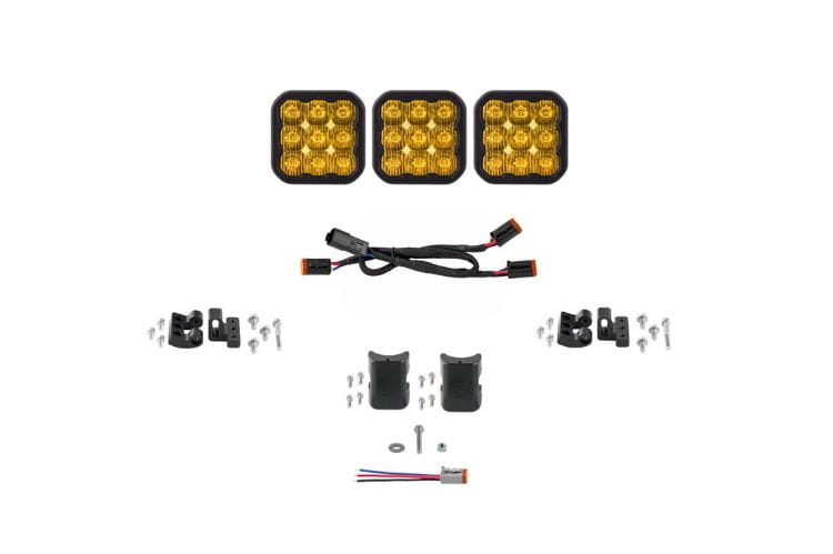Diode dynamics light bar DD7251 provides a professional 18.5" yellow driving beam for superior custom rig nighttime safety