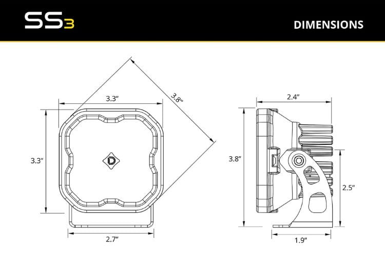 SAE driving light DD6853P by Diode Dynamics reveals a creative engineering look into the rugged white sport pod light  