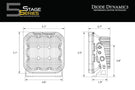Single LED light pod DD6780S from Diode Dynamics is a compact 5" white sport driving light built for rugged terrain