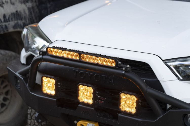 SS20 white LED light bar DD8222 by Diode Dynamics adds a creative flood of light as a sleek 20" tool for off-road visibility