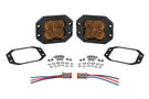 LED flood pod lights DD6941P by Diode Dynamics display a creative look at this clean yellow pro flush mount bumper pair