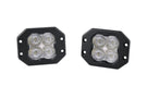 Diode Dynamics SS3 SAE fog DD6930P features a creative layout for this clean white street-legal pro flush mount pod light pair