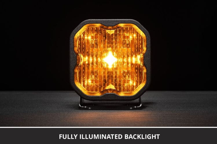 Diode Dynamics SS3 SAE fog DD6940P Pro yellow flush mount LED pod lights pair delivers powerful offroad illumination for trucks