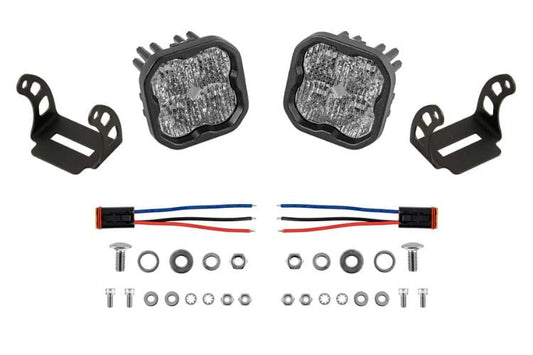 Diode Dynamics SS3 sport LED pods DD6865P yield a creative, bright driving path for this custom heavy-duty truck setup 