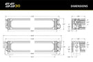 Diode Dynamics SS30 white LED light bar DD8252 creates a creative, crisp SAE driving beam for the best LED light bar for trucks.