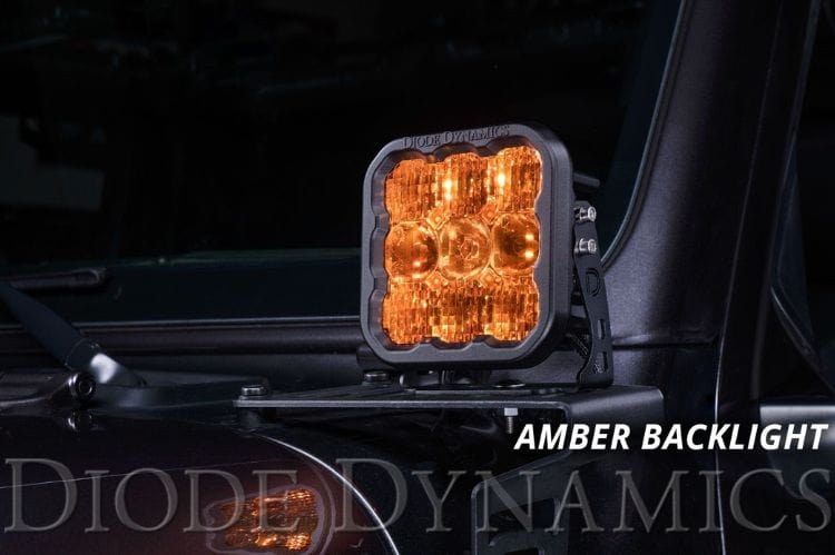 Diode Dynamics SS5 DD6781P Yellow Sport 5" LED Pod Lights, durable led pod driving lights for off-road performance and style
