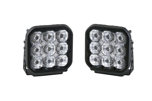 Diode Dynamics SS5 White LED Pod Lights DD6780P, 5" Compact Driving Off Road Lights Perfect for Trucks (Pair)