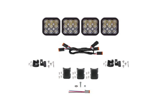 Diode Dynamics light bar DD7206 offers a professional 25" white driving system with four masterful SS5 pods for custom builds