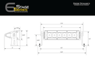 Diode Dynamics 6″ LED Light Bar Stage Series DD5014S in white, single row design, SAE/DOT approved for street legal driving lights