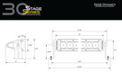 Diode Dynamics light bar DD5018, 30 LED light bar with white light bar driving beam, perfect light bar for truck visibility