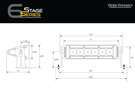 Diode Dynamics 6″ LED Light Bar DD5022S single row with SAE Fog Beam, street legal driving lights