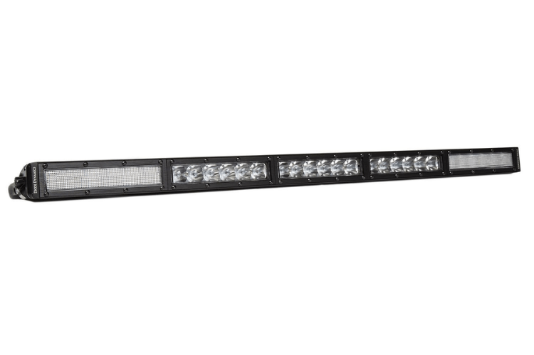Diode Dynamics 30 LED Light Bar DD5032 Stage Series, single row white light bar with combo beam mounted on vehicle