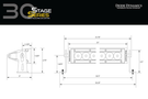 Diode Dynamics 30 LED Light Bar DD5032 Stage Series, single row white light bar with combo beam mounted on vehicle