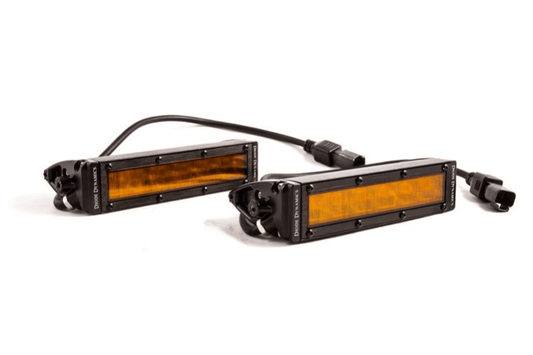 Diode dynamics light bar DD5044P, 6 LED light bar single row light bar with SAE amber fog beam, pair for truck