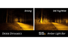 Diode dynamics light bar DD5044P, 6 LED light bar single row light bar with SAE amber fog beam, pair for truck