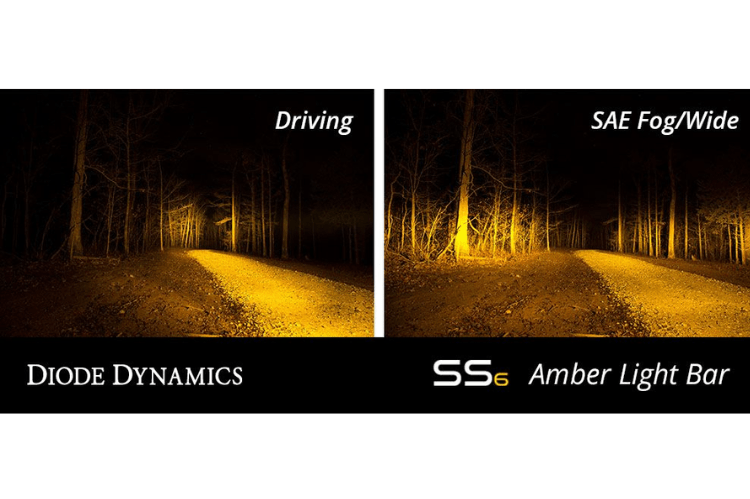 Diode Dynamics 6″ LED Light Bar DD5044S, amber single row light bar for reliable driving illumination