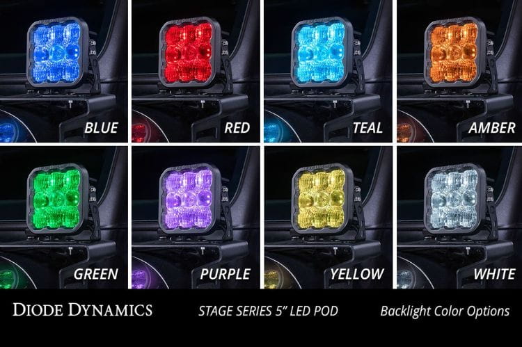 Best led pod lights Diode Dynamics SS5 Pro DD6775P 5" combo LEDs deliver elite white output for superior off-road visibility