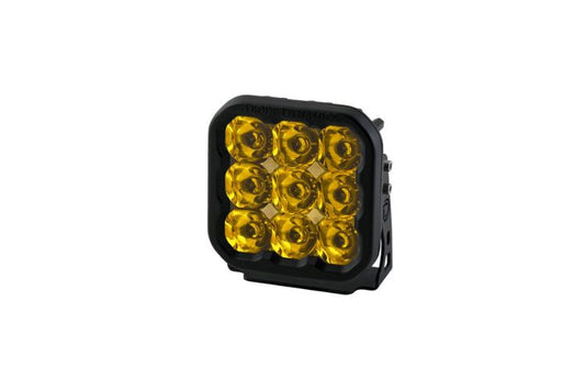 Diode Dynamics pod lights DD6771S provide 5" yellow sport spot clarity to pierce through the darkest outdoor environments