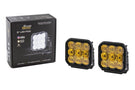 Yellow LED Pod Lights Diode Dynamics SS5 Sport DD6773P flood 5-inch pair with wide beam for off-road visibility