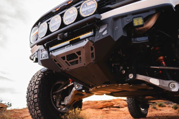 DV8 Offroad tube front bumper FBFR-02 for 2022-2026 Ford Bronco Raptor durable DV8 offroad front bumper for tough terrains