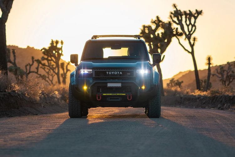 DV8 Offroad Centric front bumper FBTL4-01 for 2024-2026 Toyota Land Cruiser durable DV8 Offroad Centric winch bumper black