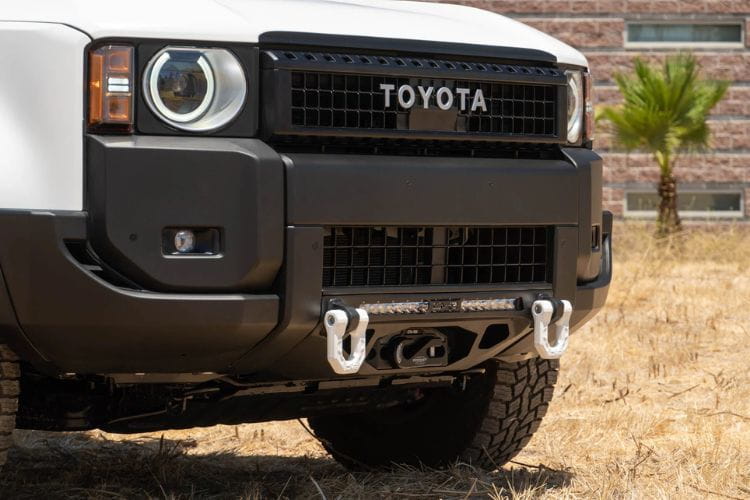 DV8 Offroad Centric front bumper FBTL4-01 for 2024-2026 Toyota Land Cruiser durable DV8 Offroad Centric winch bumper black