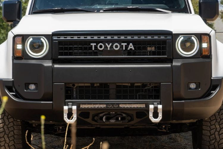 DV8 Offroad Centric front bumper FBTL4-01 for 2024-2026 Toyota Land Cruiser durable DV8 Offroad Centric winch bumper black